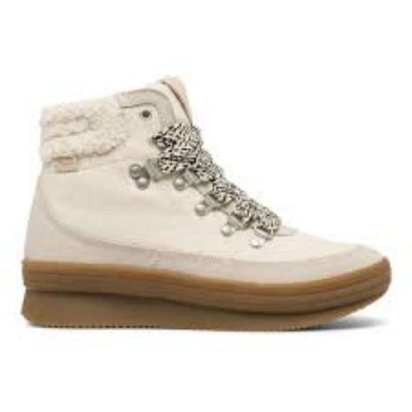 NWT KEDS MIDLAND INSULATED SUEDE WEDGE BOOTS NUBUCK LATTE 9M - Picture 1 of 8